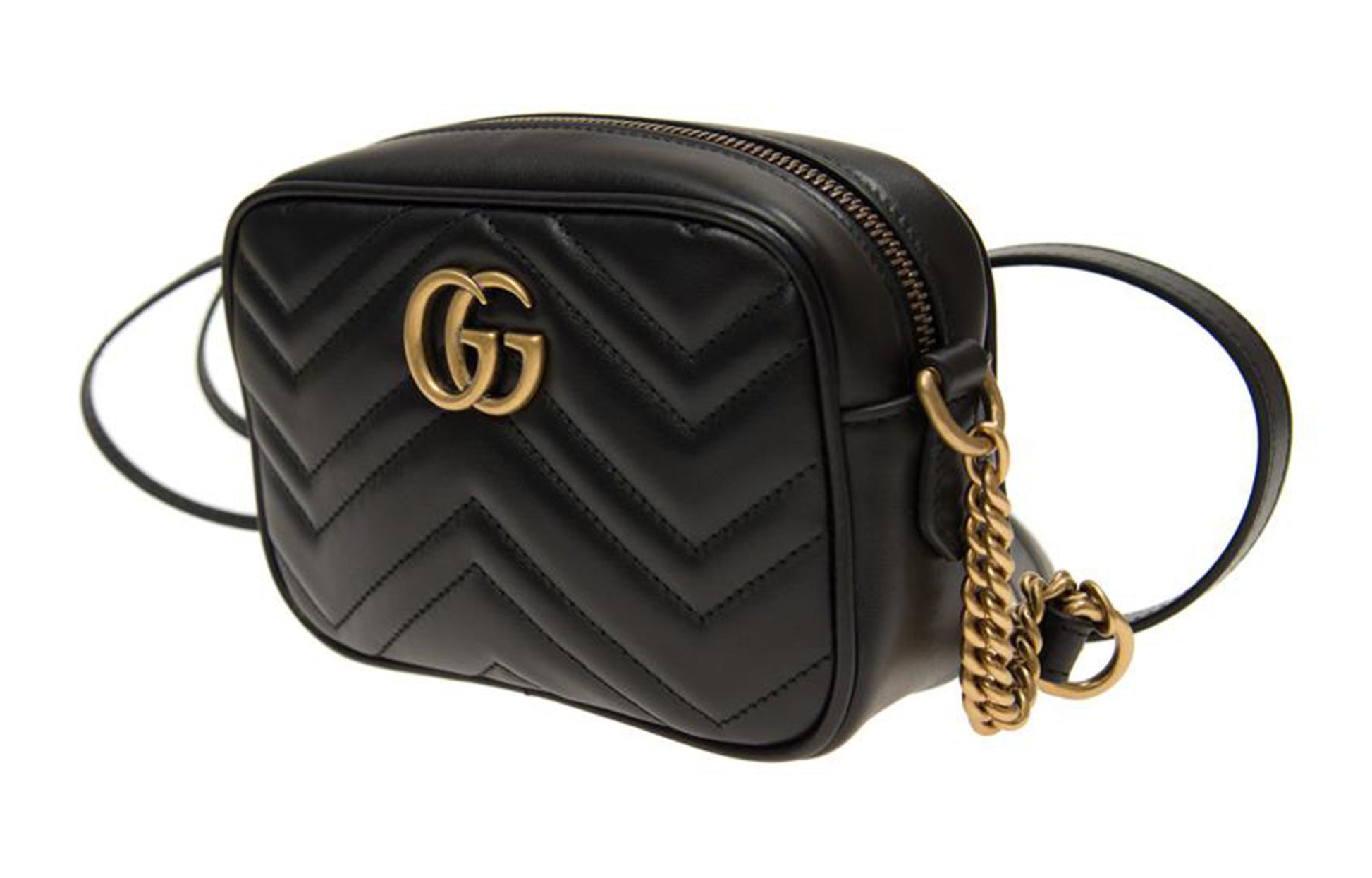 (WMNS) Gucci GG Marmont Logo Messenger Bag Black Classic 448065-DTD1T-1000 - Shoulder Bags - 2