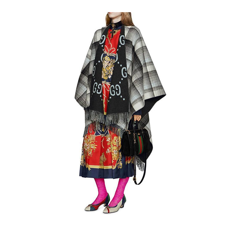 (WMNS) GUCCI Ophidia Gold Label Logo Stripe Webbing Suede Patent Leather Tote Small Black Handbag 547551-D6ZYB-1060 - Handbag