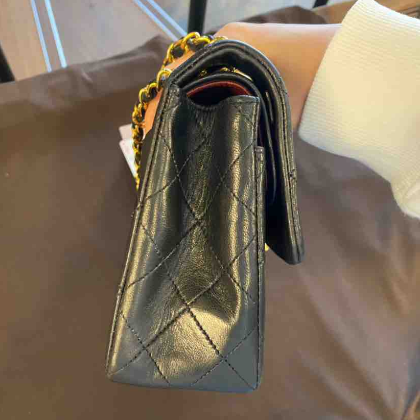 Chanel Classic Double Flap Bag, Black Lambskin - Crossbody