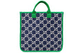 (WMNS) Gucci Logo Stripe Webbing Tote Kids Kid's Navy Blue / Green HandBag 605831-H0GA0-4974 - HandBag - 2