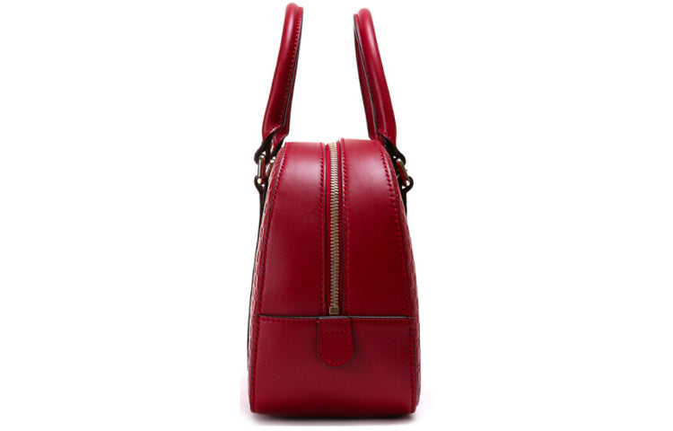 (WMNS) Gucci Logo Embossing Cowhide handBag Red Classic 510289-BMJ1G-6420 - Shoulder Bags