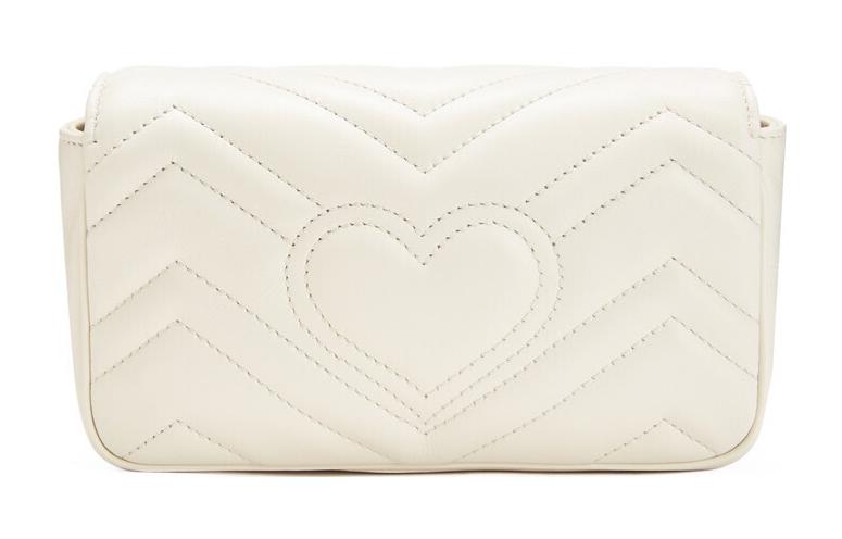 (WMNS) Gucci Silver GG Marmont Leather Tote Bag 'White' 476433-DSVRT-9022 - Bags