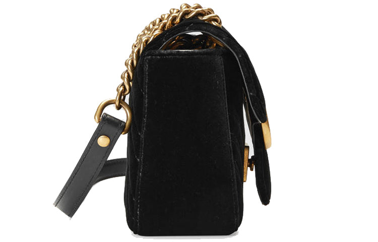 (WMNS) Gucci GG Marmont ClassicG Crossbody Bag Single Shoulder Bag Black 446744-K4D2T-1000 - Shoulder Bags