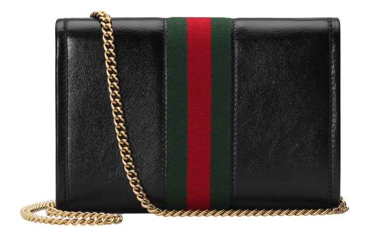 (WMNS) GUCCI Rajah SeriesClutch Chain Single Shoulder Bag mini Black 573797-0OLHX-8389 - Shoulder Bags