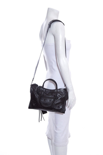 Balenciaga Black City Classic Studs Leather Handbag - Handbag