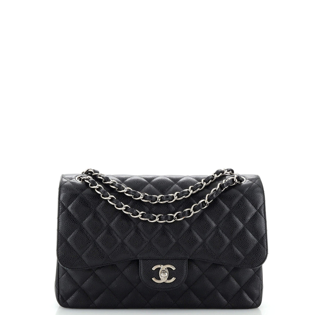 CHANEL Classic Double Flap Bag Quilted Caviar Jumbo - Handbag & Wallet Accessories