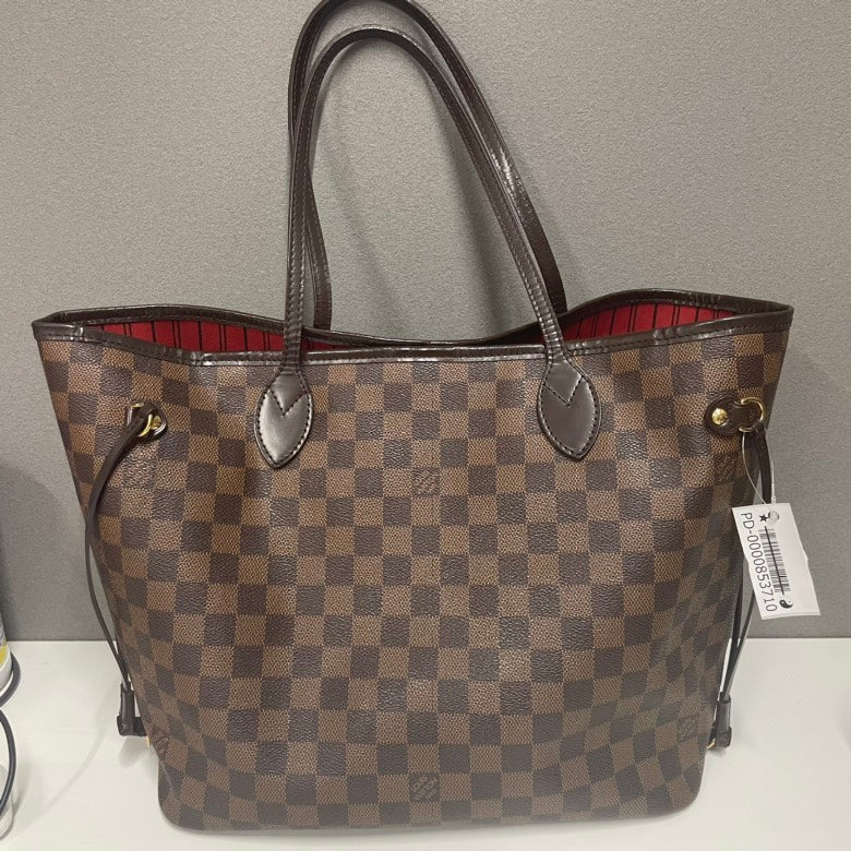 Louis Vuitton Damier Ebene Neverfull MM Tote Bag, Brown - tote bag - 3