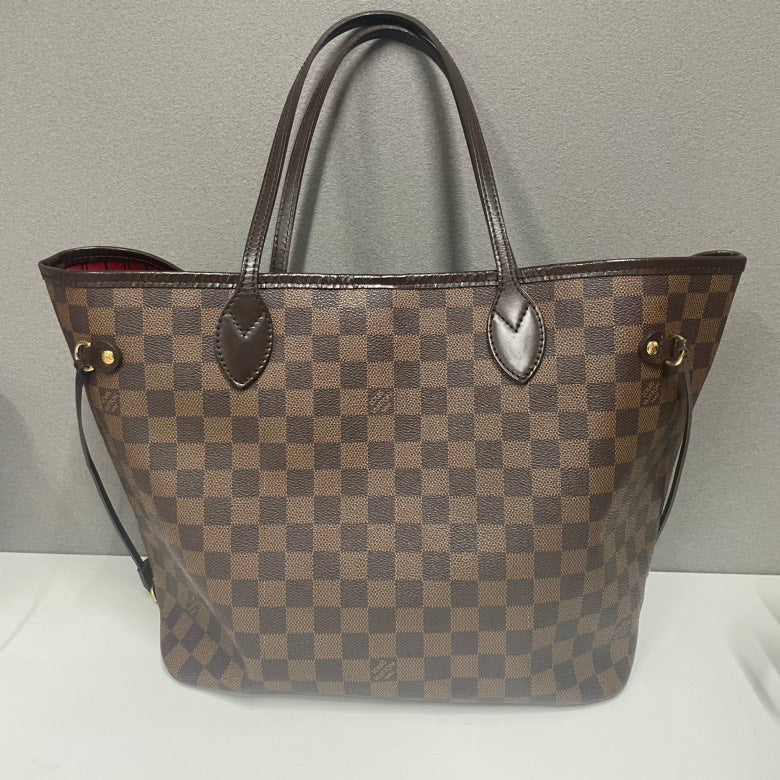 Louis Vuitton Damier Ebene Neverfull MM Tote Bag, Brown - tote bag
