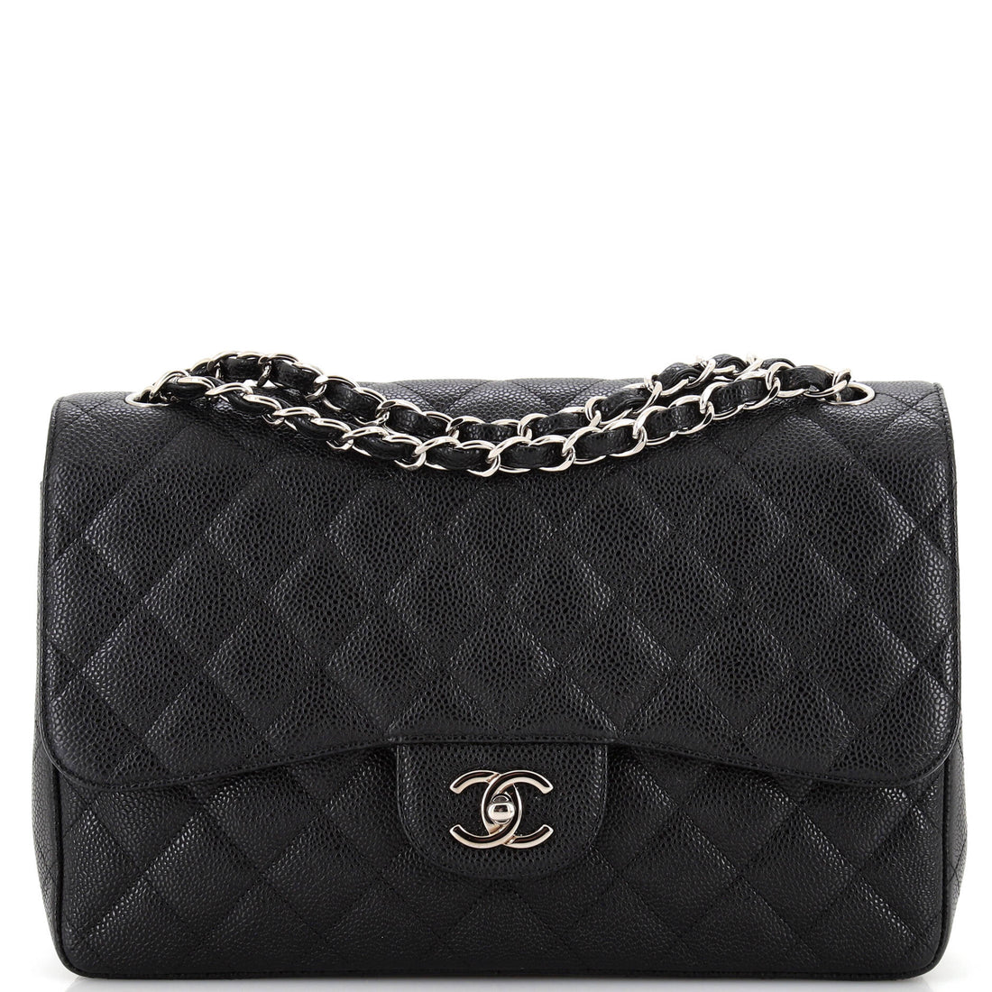 CHANEL Classic Double Flap Bag Quilted Caviar Jumbo - Handbag & Wallet Accessories