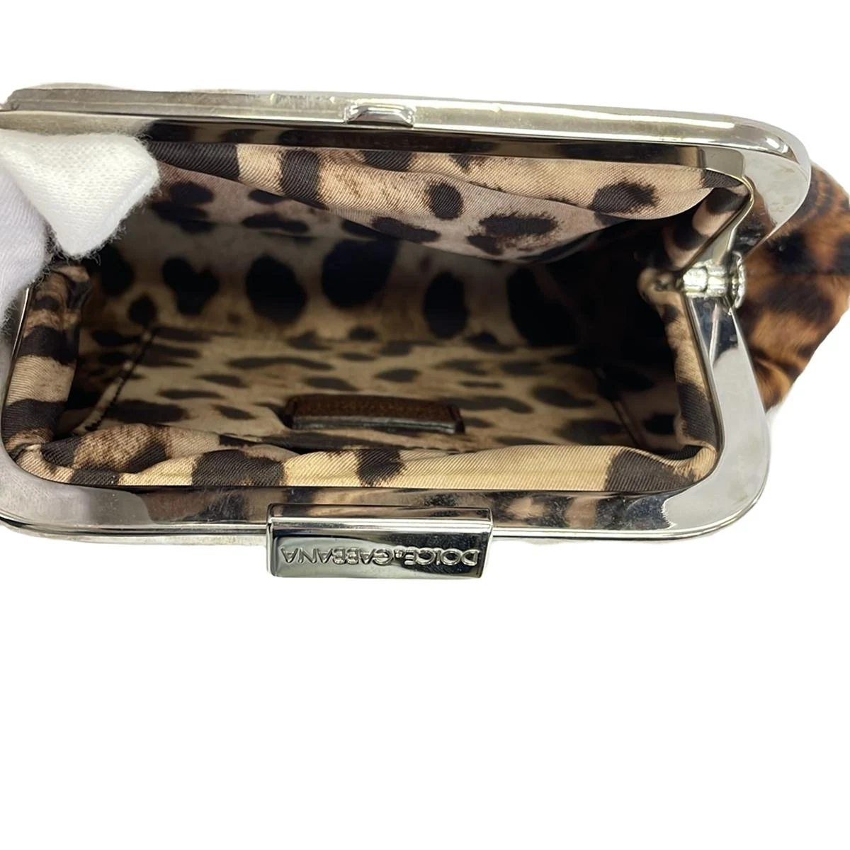 D&G Leopard Unborn Dark Brown Clutch - 6