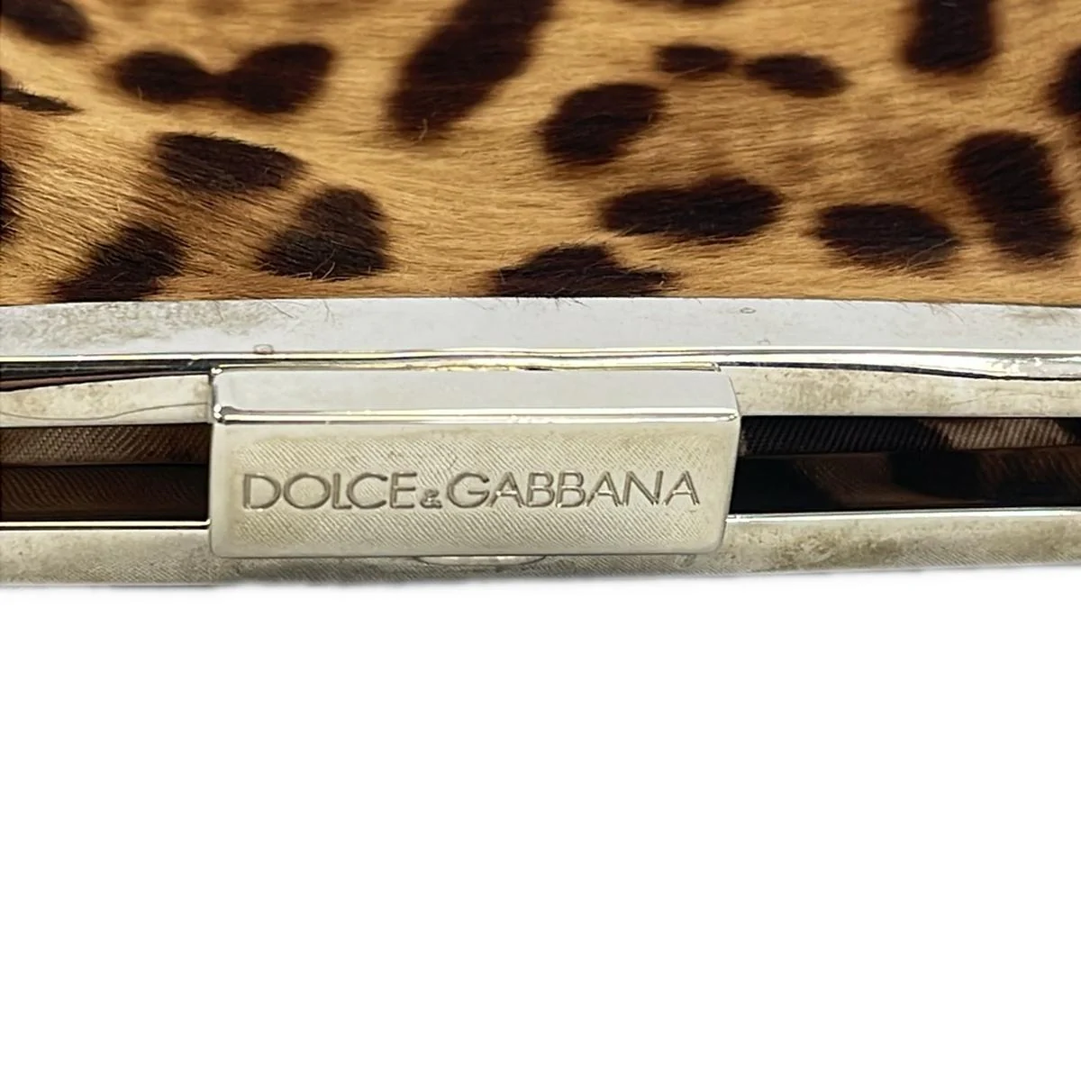 D&G Leopard Unborn Dark Brown Clutch - 7