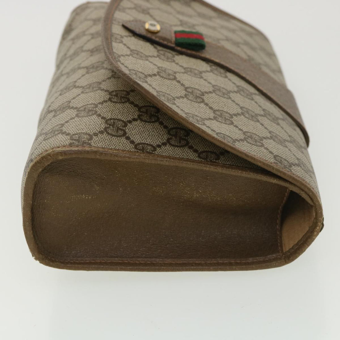 GUCCI GG Canvas Web Sherry Line Clutch Bag Beige Red Green 89.01.030  39241 - Gucci
