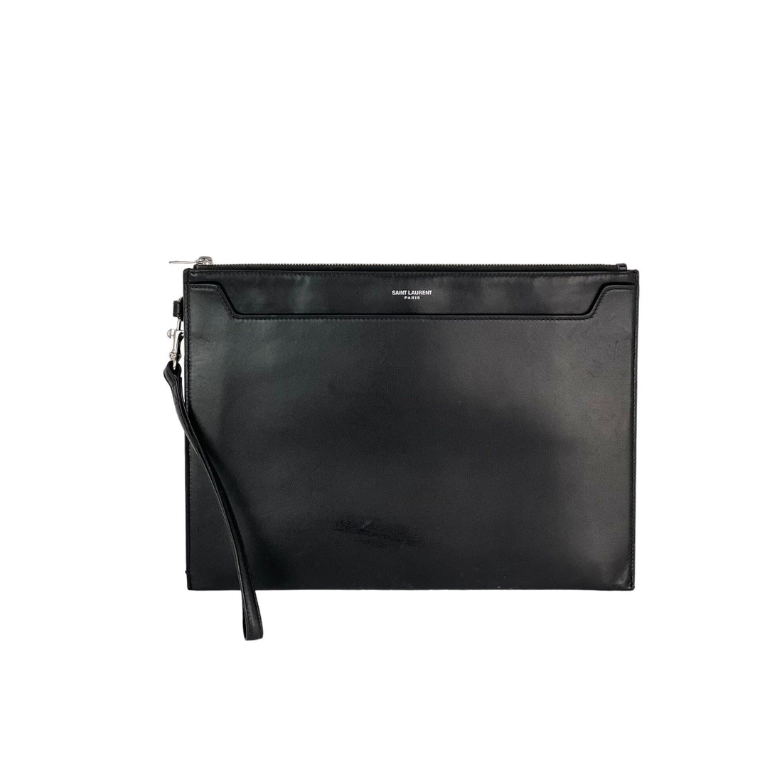 Saint Laurent Black Smooth Leather I-Pad Case Clutch - women/handbags/clutches