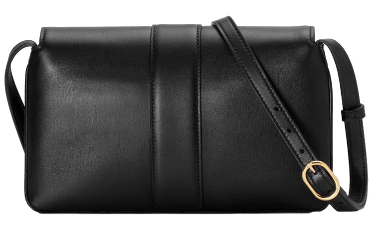 (WMNS) GUCCI Arli Gold Logo Leather Shoulder Messenger Bag Small Black Classic 550129-0V10G-1000 - Shoulder Bags - 3
