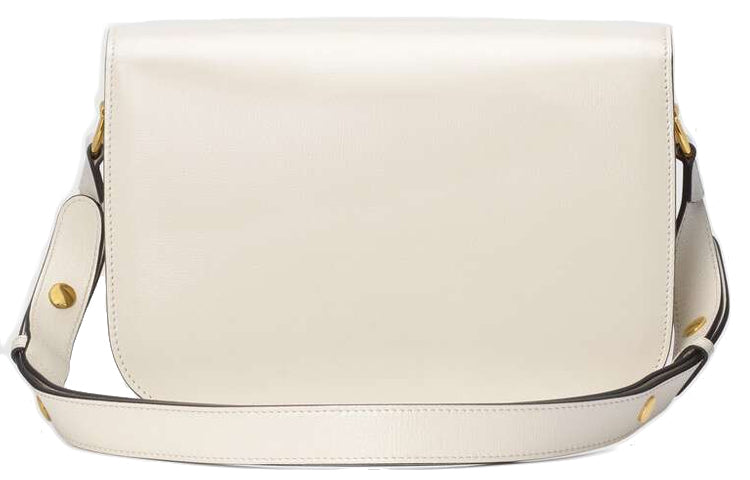 (WMNS) Gucci Horsebit 1955 Retro Gold buckle Leather Shoulder Messenger Bag Small White Classic 602204-1DB0G-9022 - Shoulder Bags - 3