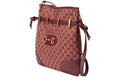 (WMNS) GUCCI Horsebit 1955 Retro Gold buckle Logo Canvas Drawstring Shoulder Messenger Bag Deep Red Classic 602089-9Y9NG-9865 - Shoulder Bags - 3