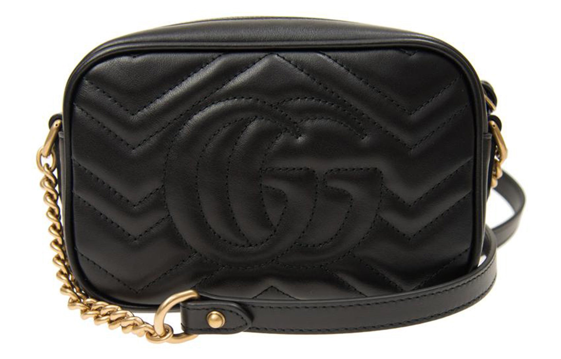 (WMNS) Gucci GG Marmont Logo Messenger Bag Black Classic 448065-DTD1T-1000 - Shoulder Bags - 3