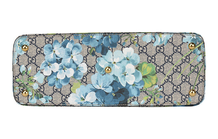 (WMNS) GUCCI GG Blooms Logo Printing Canvas handbag Beige / Blue / Red Classic 546316-KU2IG-8492 - Handbag - 3