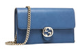 (WMNS) GUCCI Logo Double G Leather WOC Chain Shoulder Messenger Bag Blue Classic 510314-CAO0G-4231 - Shoulder Bags - 3