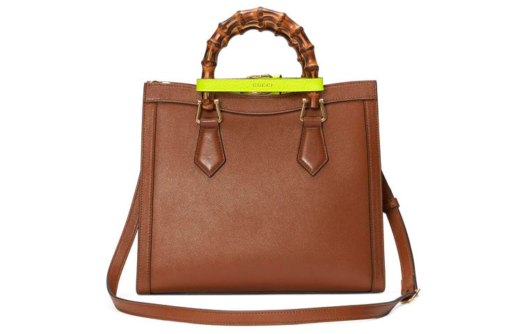 (WMNS) GUCCI Diana Series Tote Leather SingleShoulderMessengerHandholdBag SmallSize Brown 660195-17QDT-2582 - Handbag - 3