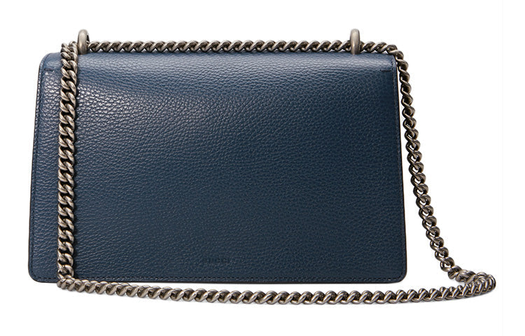 (WMNS) GUCCI Dinoysus Tiger Head Leather Chain Shoulder Messenger Bag Small Navy Blue Classic 400249-CAOGN-8205 - Shoulder Bags - 3