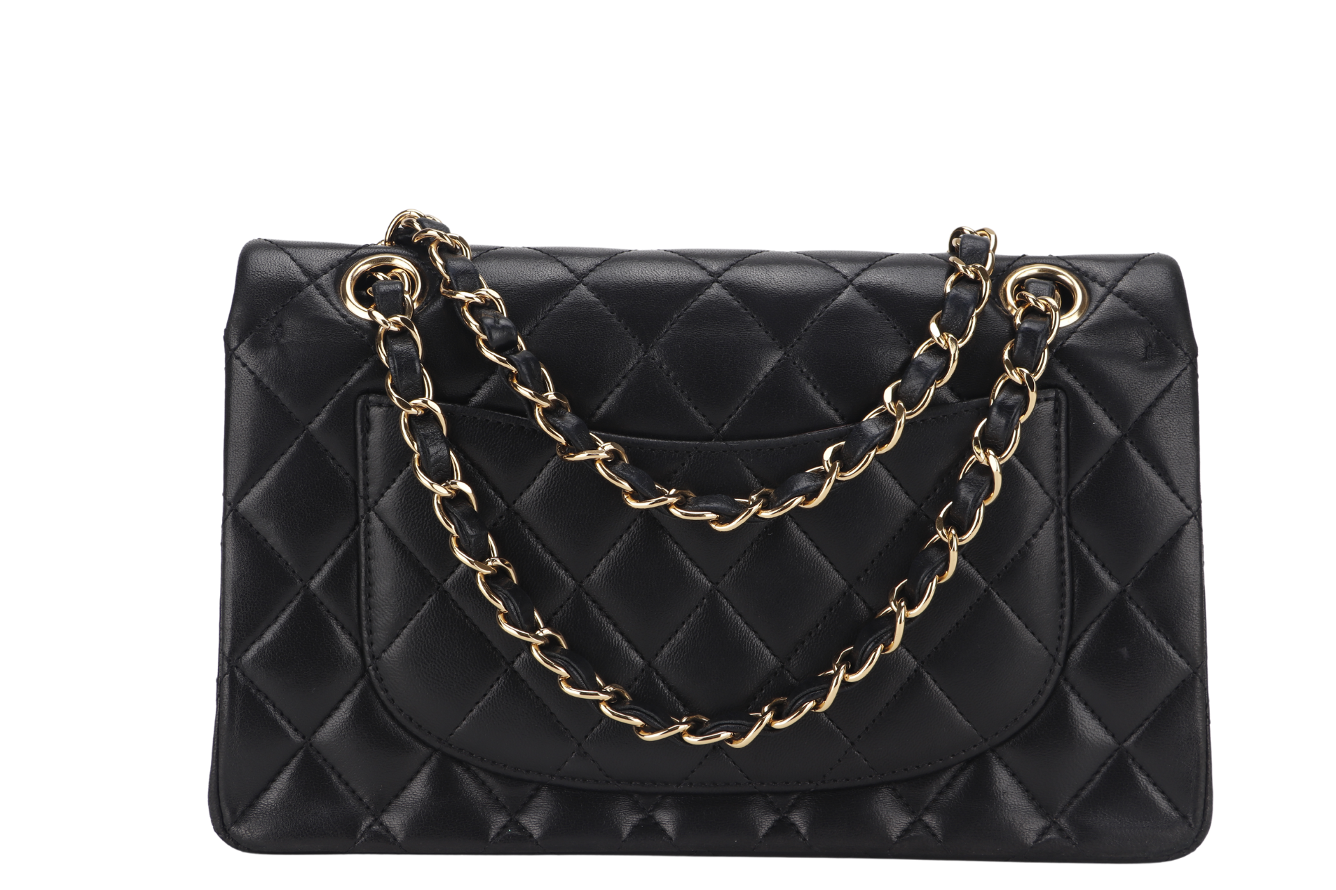 CHANEL CLASSIC FLAP SMALL BLACK LAMBSKIN & GOLD HARDWARE WITH  (1547xxxx) WITH DUST COVER AND BOX - Bags - 2