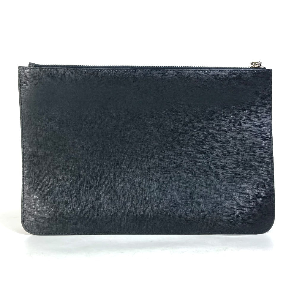 FENDI Clutch bag Leather, Fur black studded pouch Karl Lagerfeld Carlito - Handbags, Wallets & Cases