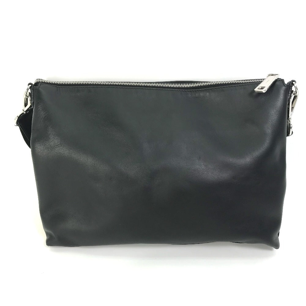 FENDI Shoulder Bag 7VA470 leather black crossbody clutch bag Monster Bugs mens Used - Handbags, Wallets & Cases