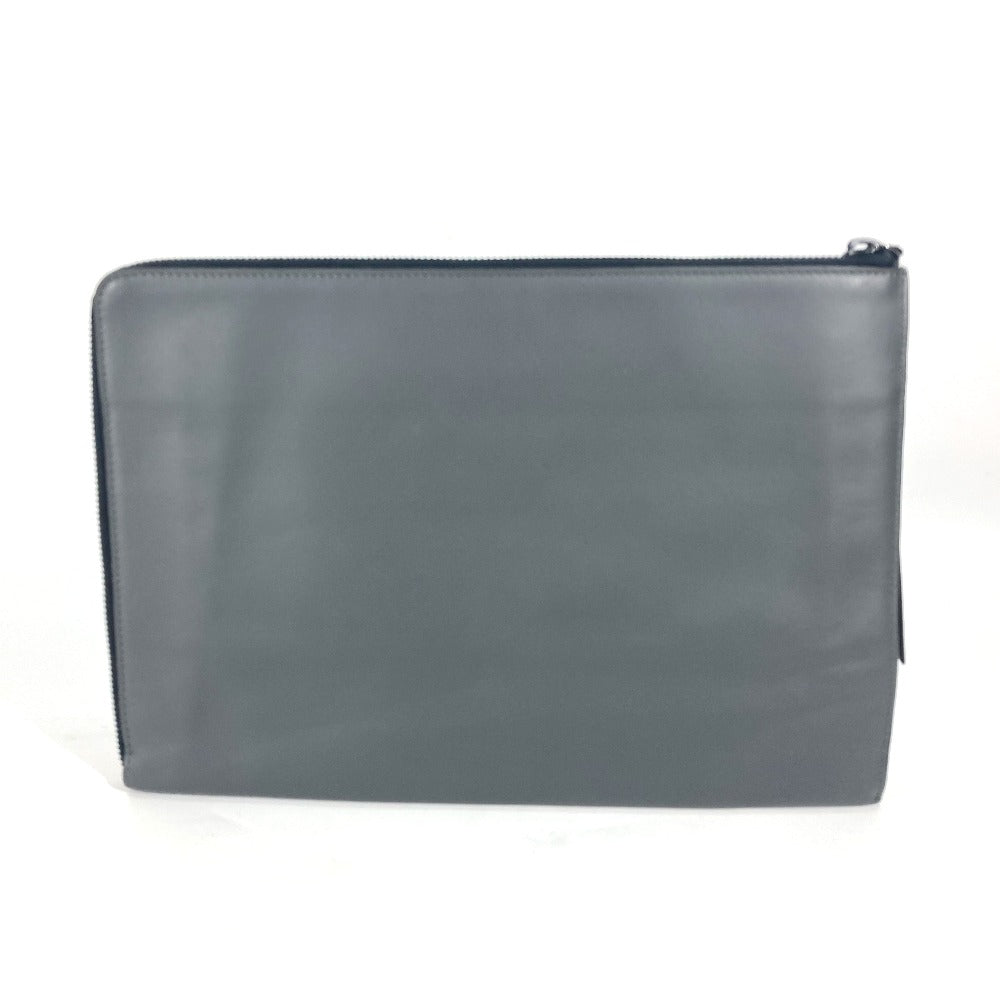 FENDI Clutch bag 7M0237 leather gray Zip mens Used - Handbags, Wallets & Cases
