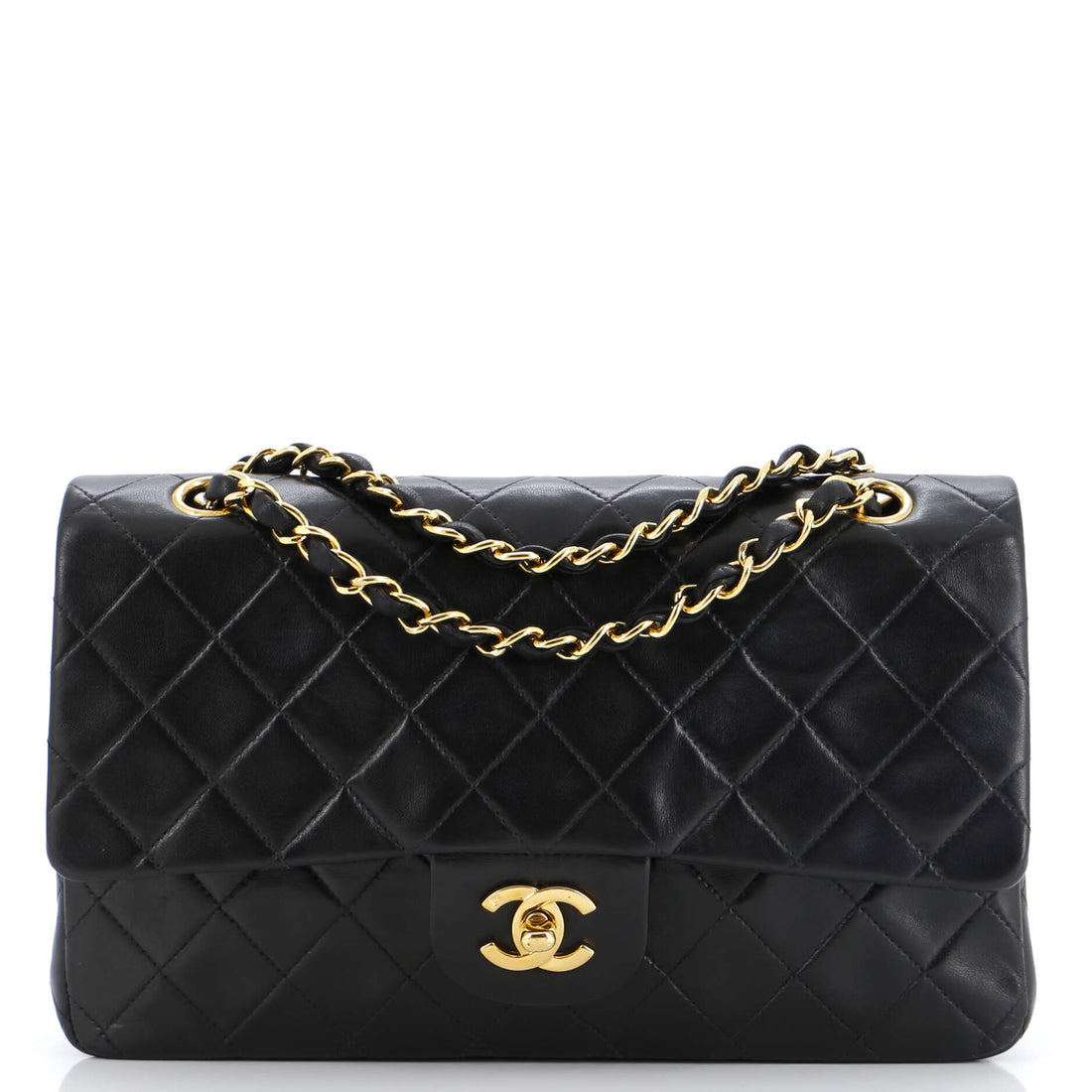 CHANEL Vintage Classic Double Flap Bag Quilted Lambskin Medium - Handbag & Wallet Accessories