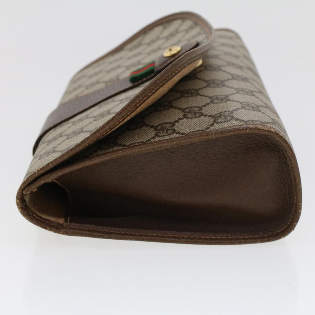 GUCCI GG Canvas Web Sherry Line Clutch Bag Beige Red Green 156.01.030  44751 - Gucci