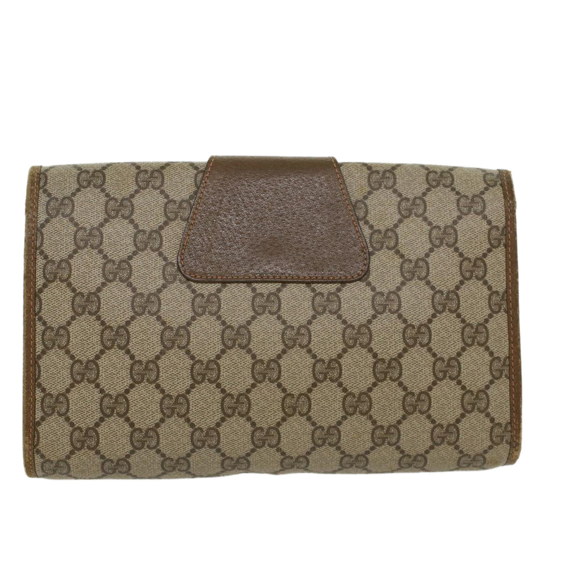 GUCCI GG Canvas Web Sherry Line Clutch Bag PVC Leather Beige Red  45602 - Gucci
