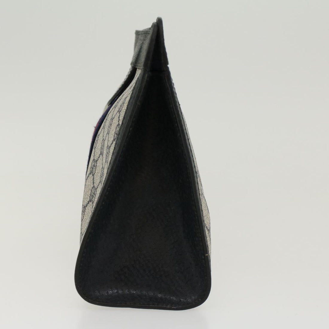 GUCCI GG Canvas Sherry Line Clutch Bag Gray Red Navy 89.01.002  45958 - Gucci