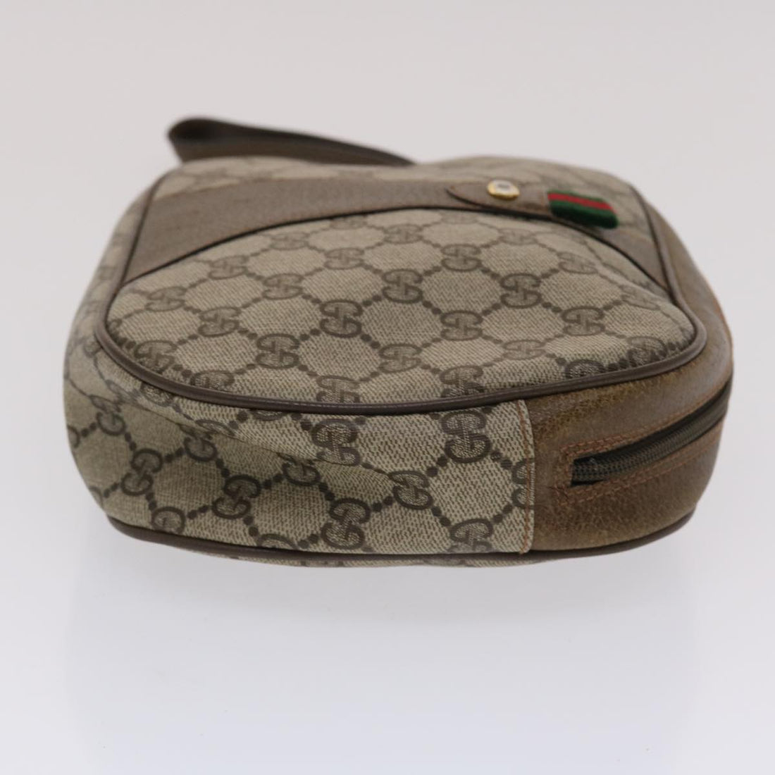 GUCCI GG Canvas Web Sherry Line Clutch Bag Beige Red Green 89 01 034  49787 - Gucci