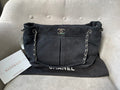 Chanel Natural Beauty Tote in Black Suede Nubuck Caviar with Silver Hardware - 23