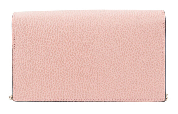 (WMNS) Gucci Logo Double G Leather WOC Chain Shoulder Messenger Bag Pink Classic 510314-CAO0G-5806 - Shoulder Bags - 4