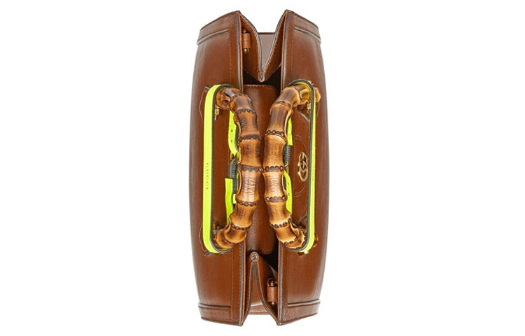 (WMNS) GUCCI Diana Series Tote Leather SingleShoulderMessengerHandholdBag SmallSize Brown 660195-17QDT-2582 - Handbag - 4