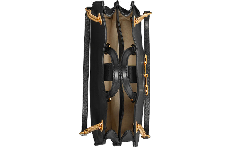 (WMNS) GUCCI 1955 Button Tote hand Bag Single Shoulder Bag Middle Black 621144-1U10G-1000 - Shoulder Bags - 4