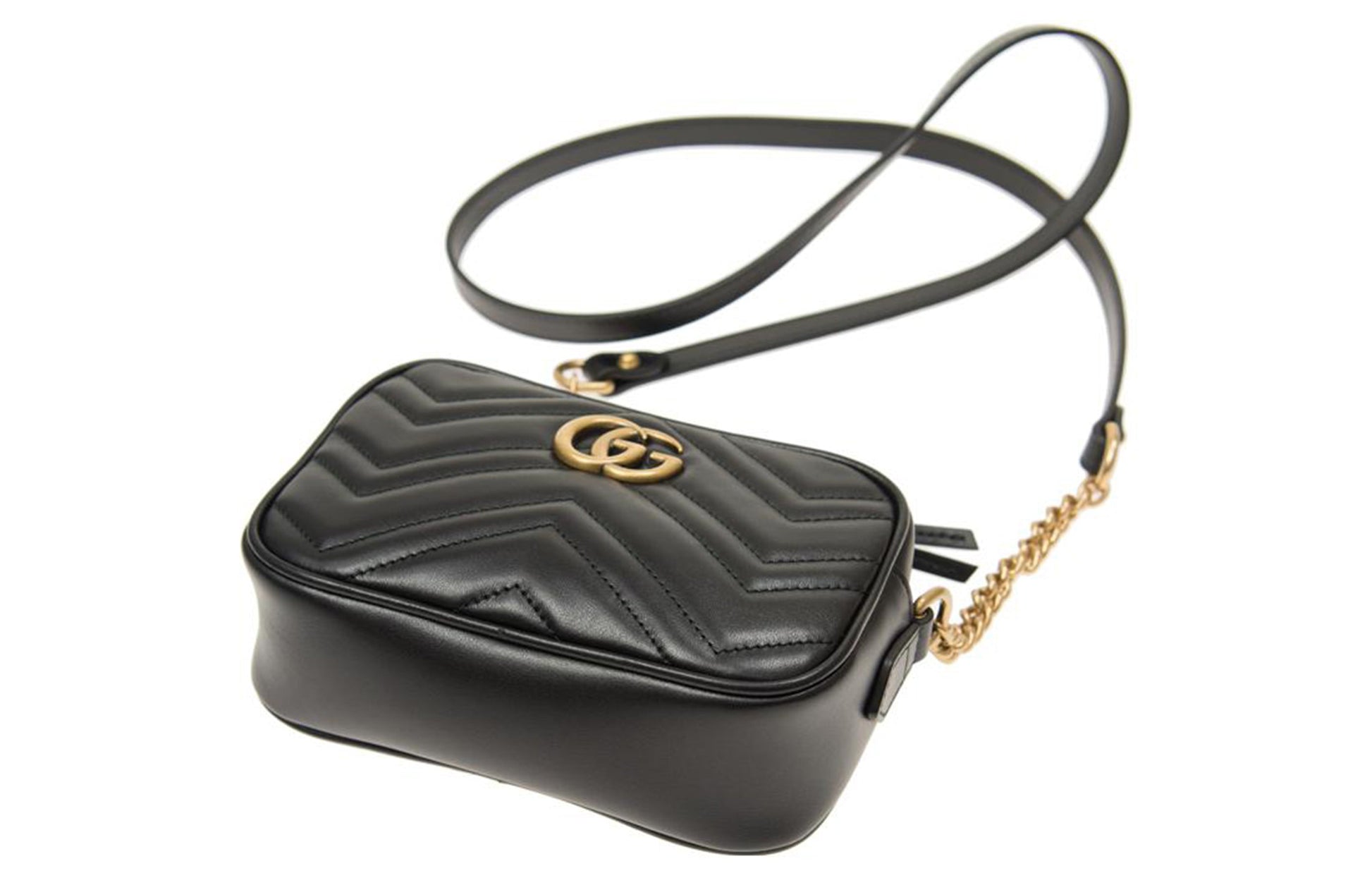(WMNS) Gucci GG Marmont Logo Messenger Bag Black Classic 448065-DTD1T-1000 - Shoulder Bags - 4