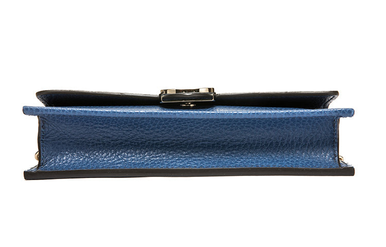 (WMNS) GUCCI Logo Double G Leather WOC Chain Shoulder Messenger Bag Blue Classic 510314-CAO0G-4231 - Shoulder Bags - 4