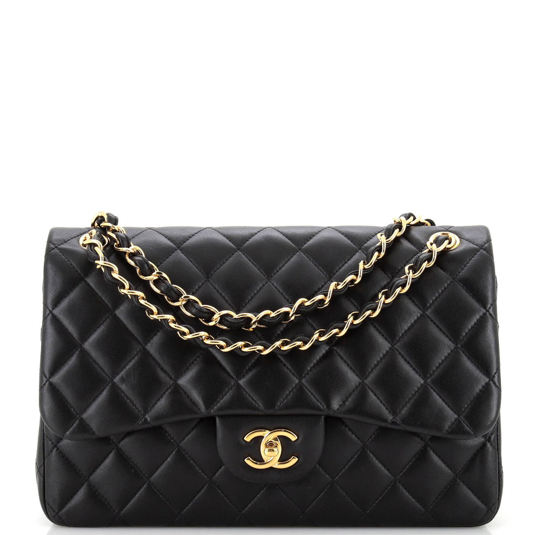 CHANEL Classic Double Flap Bag Quilted Lambskin Jumbo - Handbag & Wallet Accessories