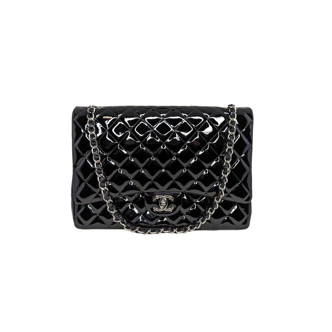 Chanel Patent Quilted Maxi Classic Double Flap Black - Handbags, Wallets & Cases