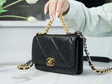 Chanel 19 WOC Wallet On Chain AP0957 BLACK Flap Bag