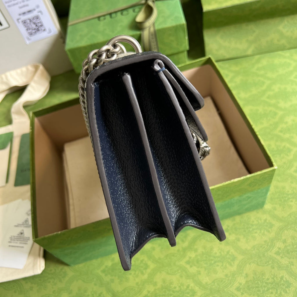 Gucci Dionysus GG Supreme Beige and Blue - 28x18x9cm