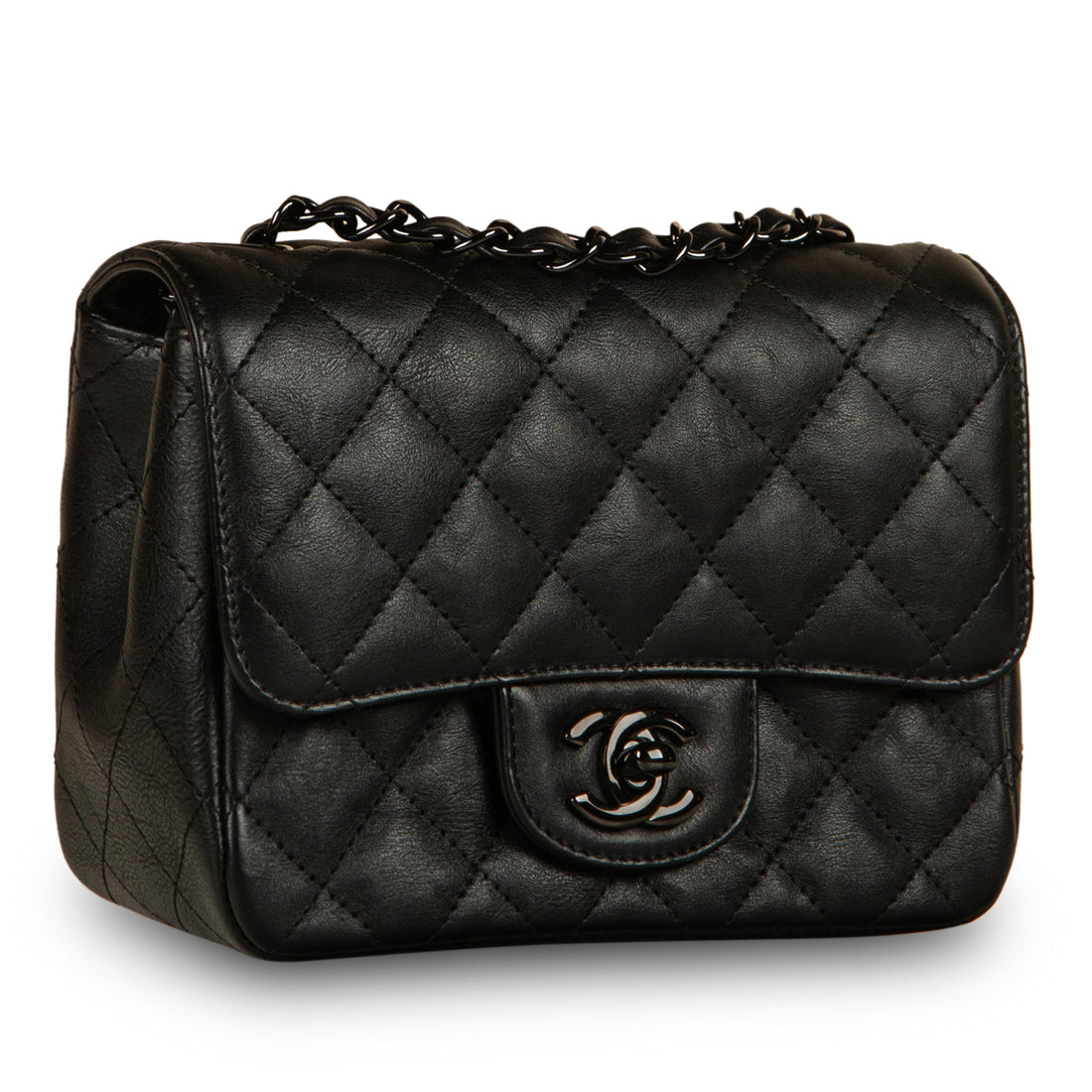 Classic Flap Bag - Mini Square - So Black - Shoulder Bags