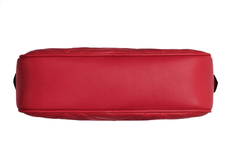 (WMNS) Gucci GG Marmont Gold Logo Leather Chain Small Red Classic Shoulder Messenger Bag 447632-DTD1T-6433 - Shoulder Bags - 7