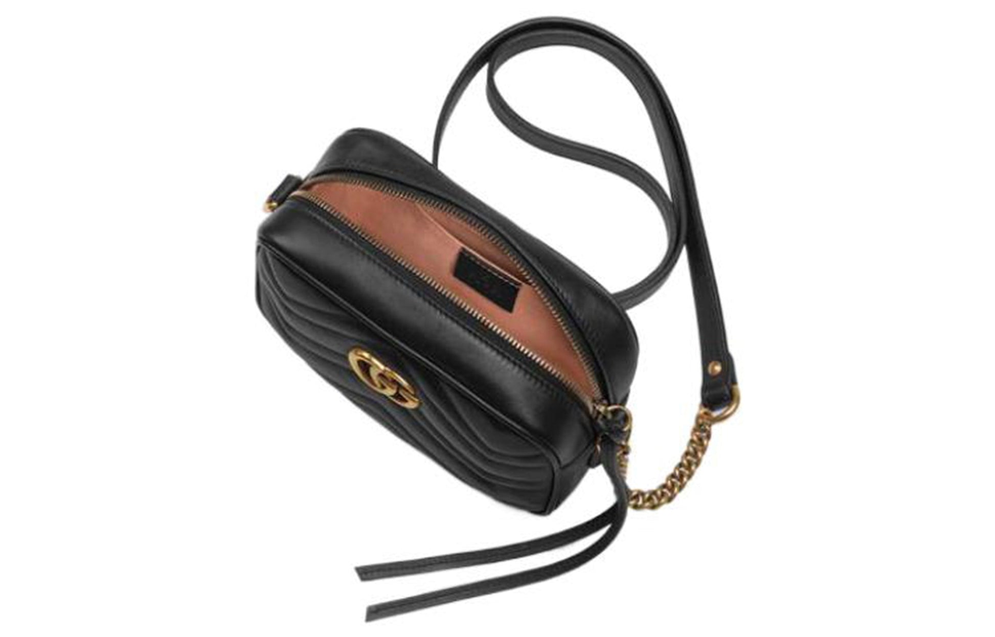(WMNS) Gucci GG Marmont Logo Messenger Bag Black Classic 448065-DTD1T-1000 - Shoulder Bags - 5