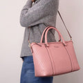 (WMNS) GUCCI Logo Embossing Leather Tote Pink Candy Handbag 449655-BMJ1G-5806 - Shoulder Bags - 5