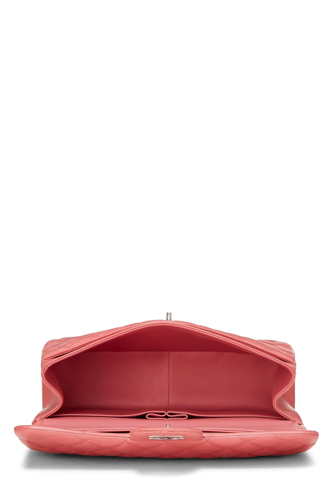 Chl,  Pink Quilted Lambskin New Classic Double Flap Jumbo, Pink - Loose Stones