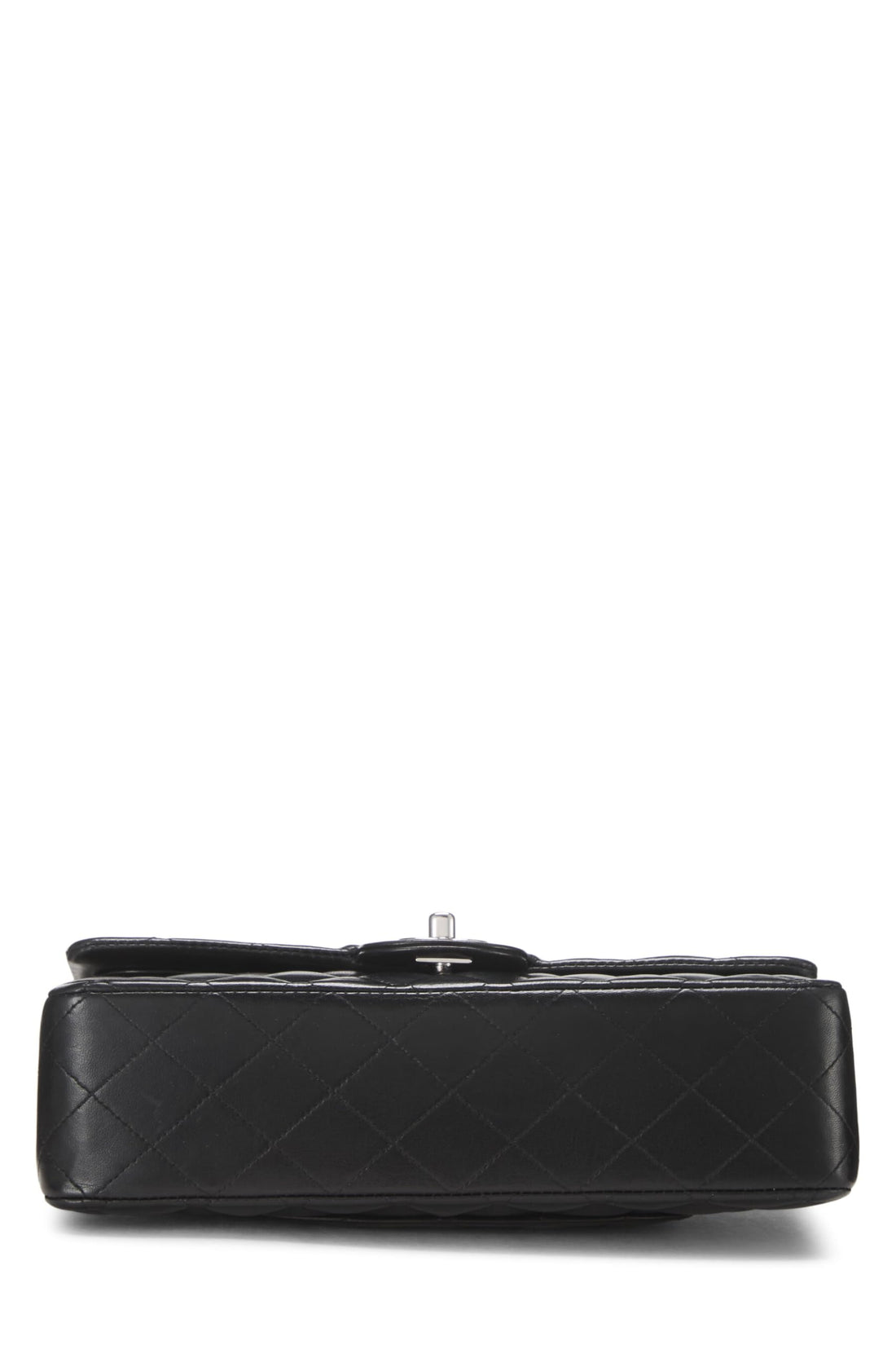 Chl,  Black Quilted Lambskin Classic Double Flap Medium, Black - Loose Stones